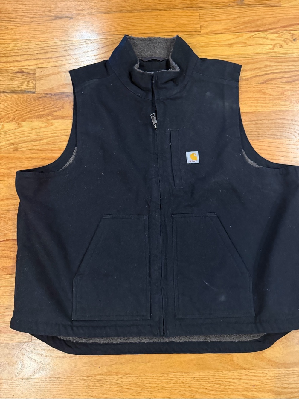 Carhartt Black Workwear Fleece-Lined Vest